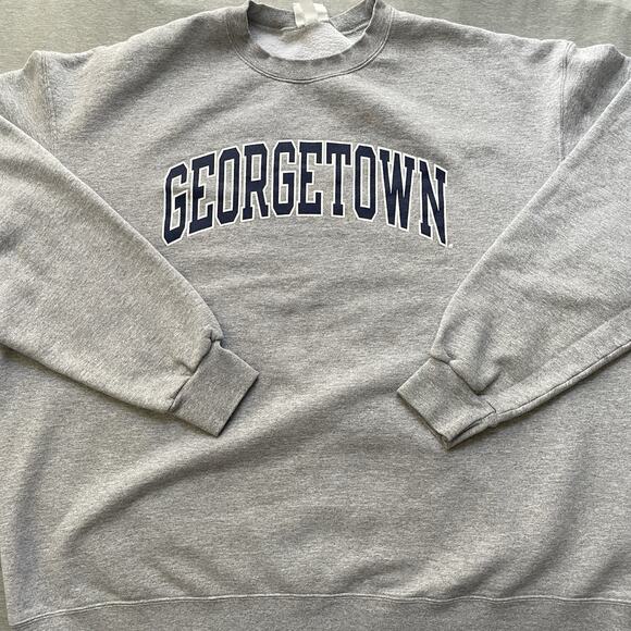 Vintage Champion Eco Fleece Georgetown Crewneck Pullover 3X College University - Picture 7 of 7